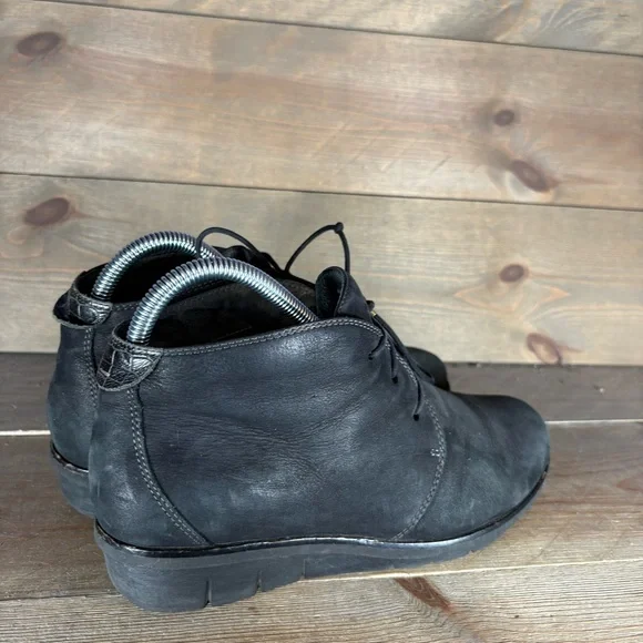 dansko joy womens size 38 shoes black leather comfort chukka boots - Picture 2 of 8